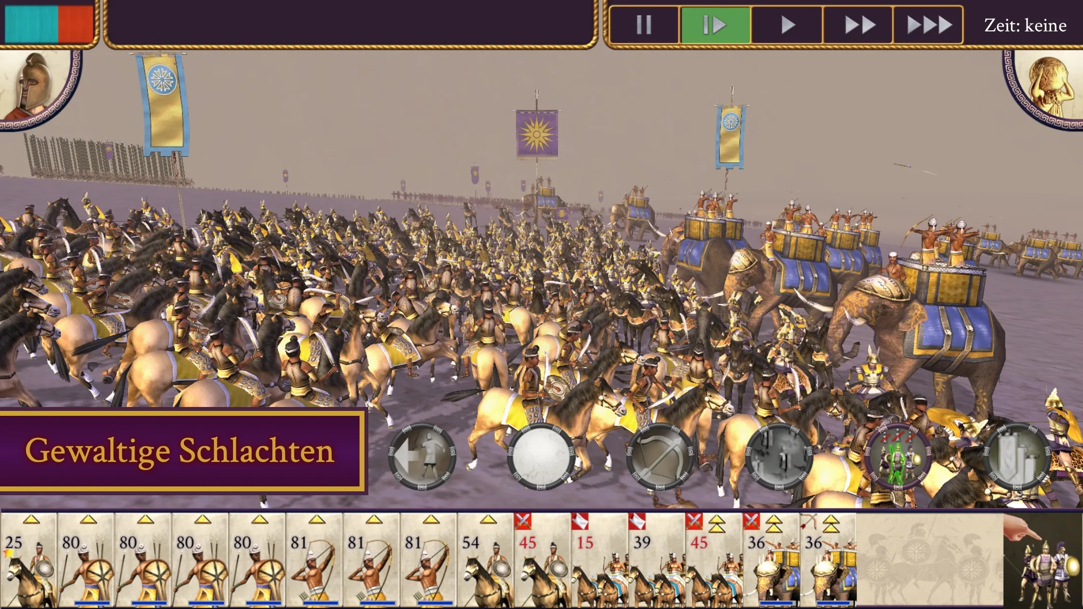 Screenshot der Heldenauswahl